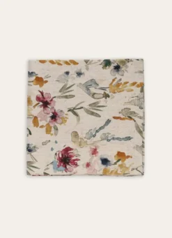 LOT DE 2 SERVIETTES DE TABLE EN COTON ET LIN MULTICOLORE