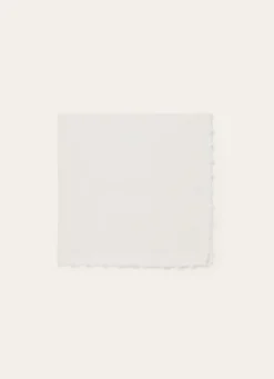 LOT DE 2 SERVIETTES DE TABLE EN CHAMBRAY BLANC