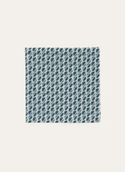 LOT DE 2 SERVIETTES DE TABLE EN COTON IMPRIMÉ VERT CEDRE