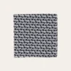 LOT DE 2 SERVIETTES DE TABLE EN COTON IMPRIMÉ BLANC/MARINE