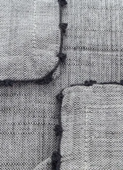 LOT DE 2 SERVIETTES DE TABLE EN CHAMBRAY GRIS