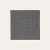 LOT DE 2 SERVIETTES DE TABLE EN COTON ENDUIT GRIS/BLANC