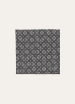 LOT DE 2 SERVIETTES DE TABLE EN COTON ENDUIT GRIS/BLANC
