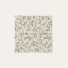LOT DE 2 SERVIETTES EN COTON BEIGE/VERT