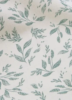 LOT DE 2 SERVIETTES EN COTON BEIGE/VERT