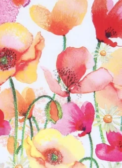 LOT DE SERVIETTES EN PAPIER FLEURS AQUARELLÉES MULTICOLORE