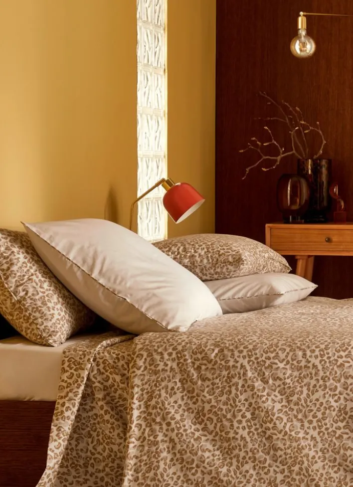 LOT DE 2 TAIES D’OREILLER EN PERCALE DE COTON AMIR NATUREL