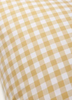 LOT DE 2 TAIES D'OREILLER VICHY JAUNE