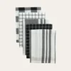 LOT DE 5 TORCHONS EN COTON NOIR