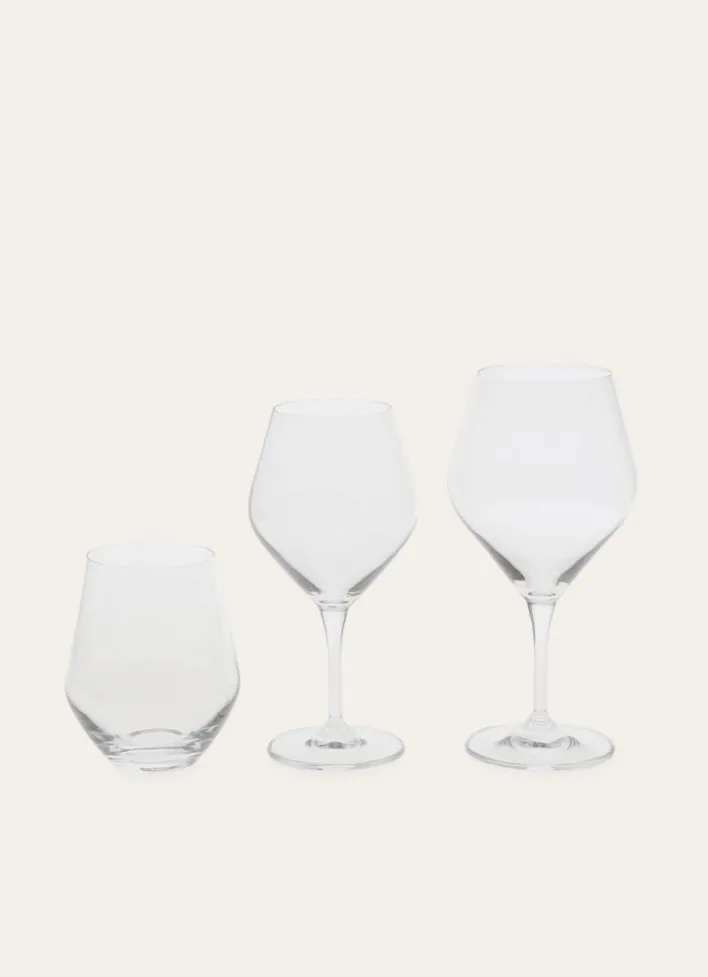 LOT DE 6 VERRES À EAU EN CRISTALLIN TRANSPARENT