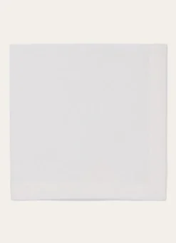 LOT 4 SERVIETTES EN COTON BLANC/BEIGE