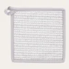 MANIQUE DE CUISINE EN COTON IMPRIMÉ MINI MOTIFS GRIS