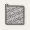 MANIQUE DE CUISINE EN COTON IMPRIMÉ BLANC/GRIS
