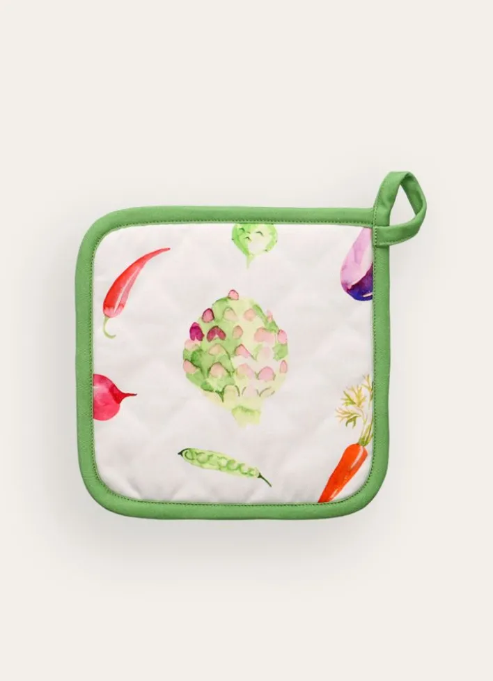 MANIQUE DE CUISINE IMPRIMÉ LÉGUMES MULTICOLORE/BLANC