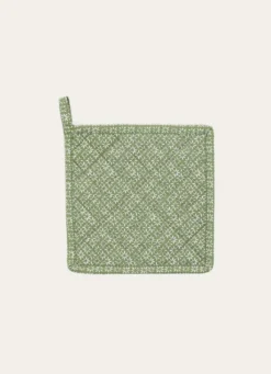 MANIQUE DE CUISINE À MOTIFS GÉOMÉTRIQUES vert
