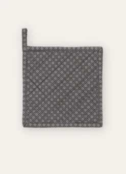 MANIQUE EN COTON MOTIF FANTAISIE GRIS/BLANC
