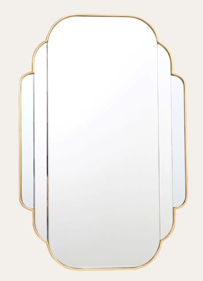 MIROIR ART DÉCO DORÉ