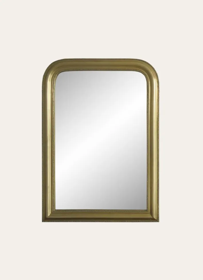 MIROIR FANTAISIE AVEC PICOTS EN RELIEF DORE
