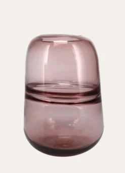 MOYEN VASE EN VERRE RICOCHET ROSE