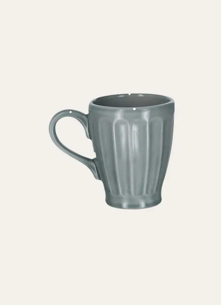 MUG CÔTELÉ EN FAÏENCE LICHEN