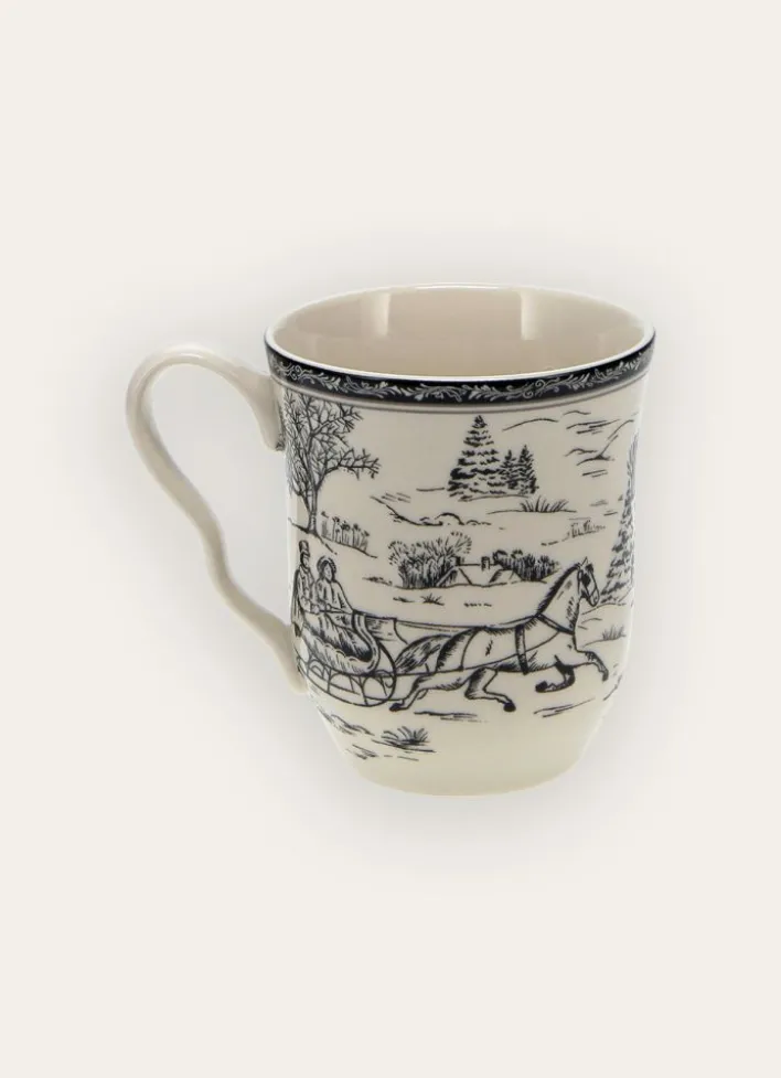 MUG EN GRÈS MOTIF HIVERNAL SYLVAINE GRIS