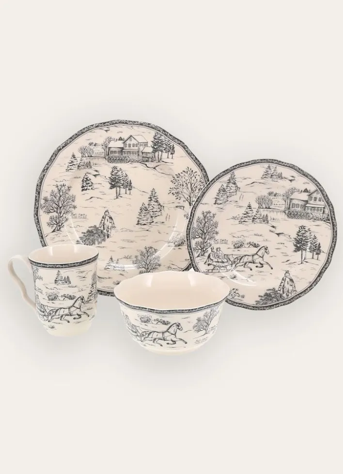 MUG EN GRÈS MOTIF HIVERNAL SYLVAINE GRIS