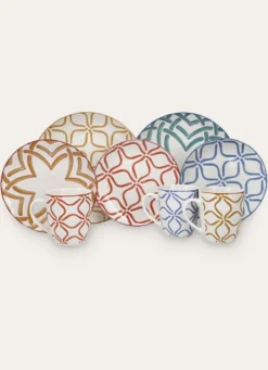 MUG EN PORCELAINE MOTIF ARABESQUEMOUTARDE