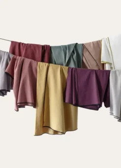 NAPPE COTON ET LIN FINITION BOURDON GRAND FORMAT BLANC/ OR