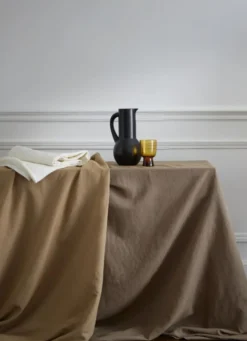 NAPPE COTON LIN FINITION BOURDON TABAC