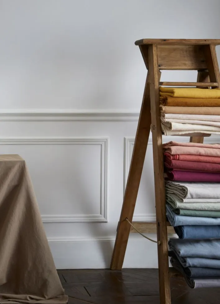 NAPPE COTON LIN FINITION BOURDON MOYEN FORMAT TABAC
