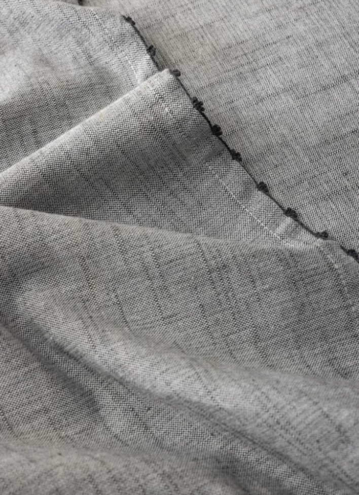 NAPPE EN CHAMBRAY TISSÉ-TEINT FINITION CROQUET GRIS