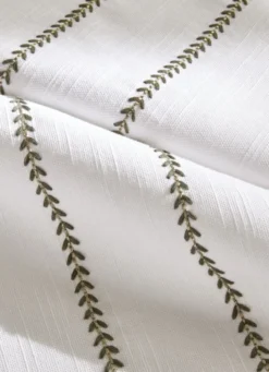 NAPPE EN COTON FLAMMÉ BRODÉE ANTI-TACHE TIBO BLANC