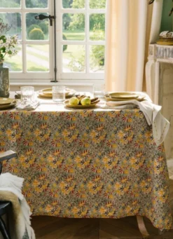 NAPPE EN COTON IMPRIMÉ FLORAL MULTICOLORE