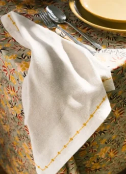 NAPPE EN COTON IMPRIMÉ FLORAL MULTICOLORE