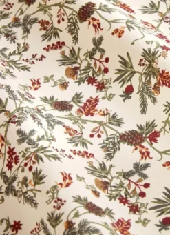 NAPPE EN COTON IMPRIMÉ VÉGÉTAUX MULTICOLORE