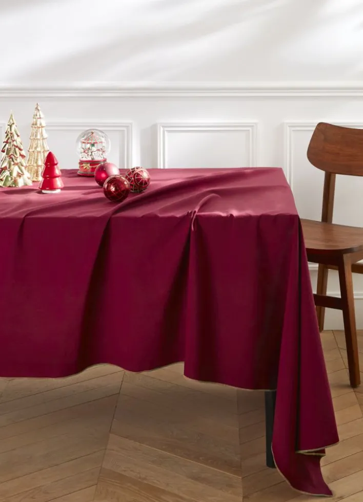 NAPPE EN COTON POINT BOURDON DORÉ BORDEAUX