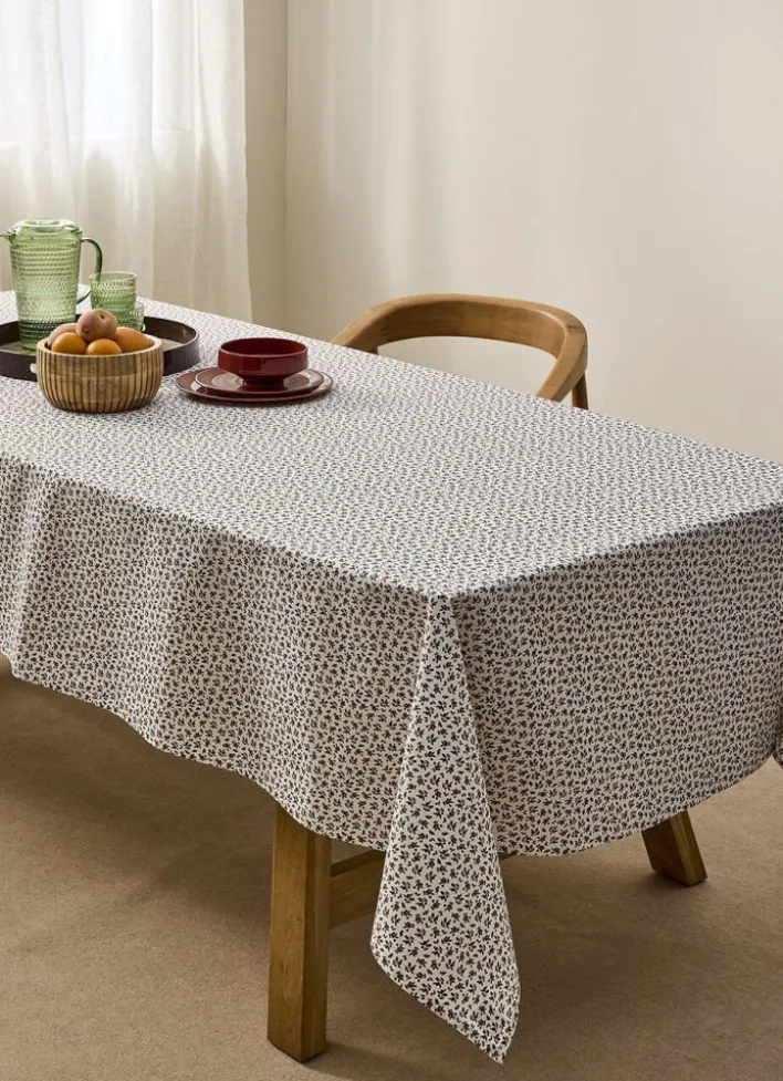 NAPPE ENDUITE EN COTON CERY MULTICOLORE/ROUGE
