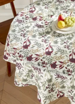 NAPPE ENDUITE EN COTON IMPRIMÉ FLEURS MULTICOLORE