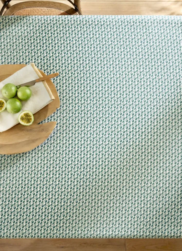 NAPPE ENDUITE IMPRIMÉ GRAINS DE CAFÉ VERT CÈDRE