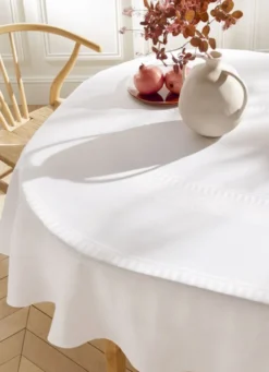 NAPPE EN JACQUARD EN COTON BLANC