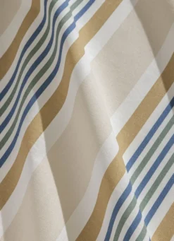 NAPPE EN TOILE DE COTON ENDUITE RAYURE MULTICOLORE MULTICOLORE/VERT
