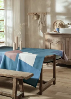 NAPPE IMPRIMÉE COLOR BLEU