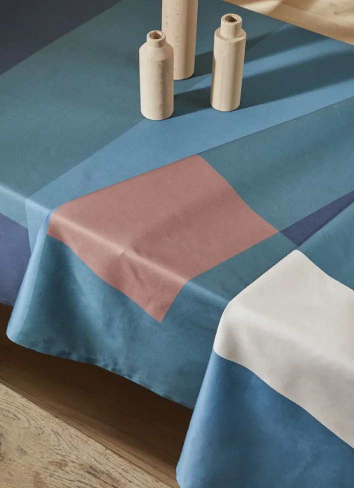 NAPPE IMPRIMÉE COLOR BLEU