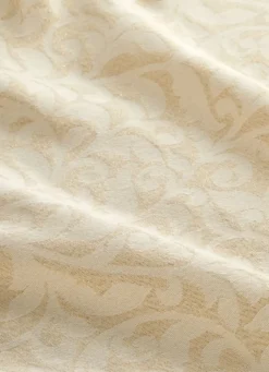NAPPE JACQUARD BRILLANT EN COTON ECRU