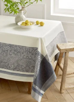 NAPPE JACQUARD EN COTON ENDUIT MULTICOLORE