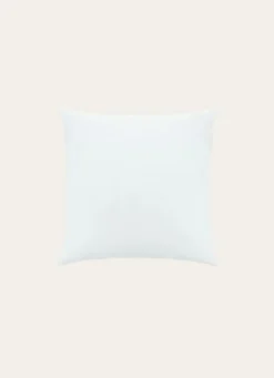 OREILLER CARRÉ MOELLEUX EN COTON BIO BLANC