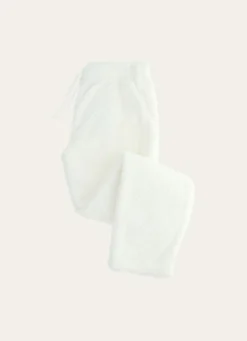 PANTALON DE PYJAMA EN POLAIRE FAÇON MOUTON ÉCRU