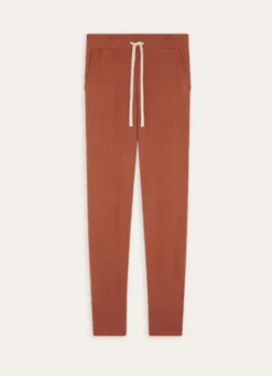 PANTALON D'INTÉRIEUR EN MAILLE NID D'ABEILLE BRIQUE