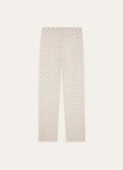 PANTALON EN COTON MODAL IMPRIMÉ ECRU