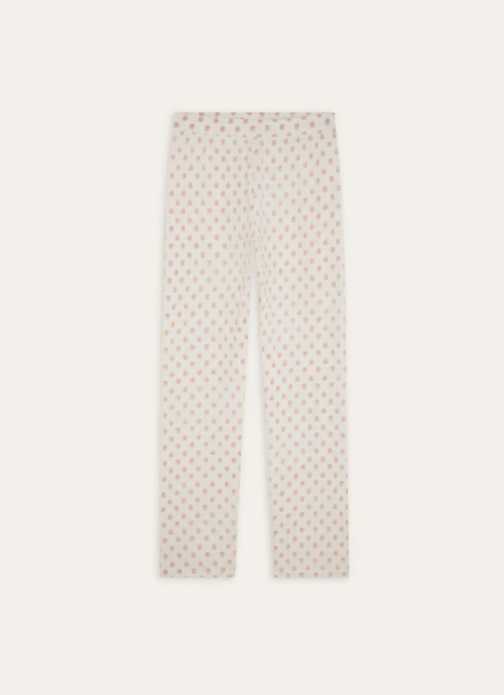 PANTALON EN COTON MODAL IMPRIMÉ ECRU